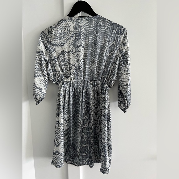 Satin Snake Print Zip-Up Dress - Picture 2 of 2